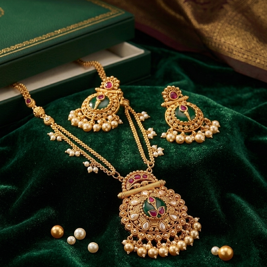 Royal heritage pendent set
