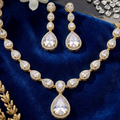 Royal teardrop crystal jewellery set