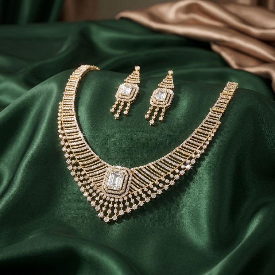Cubic Zirconia jewellery set