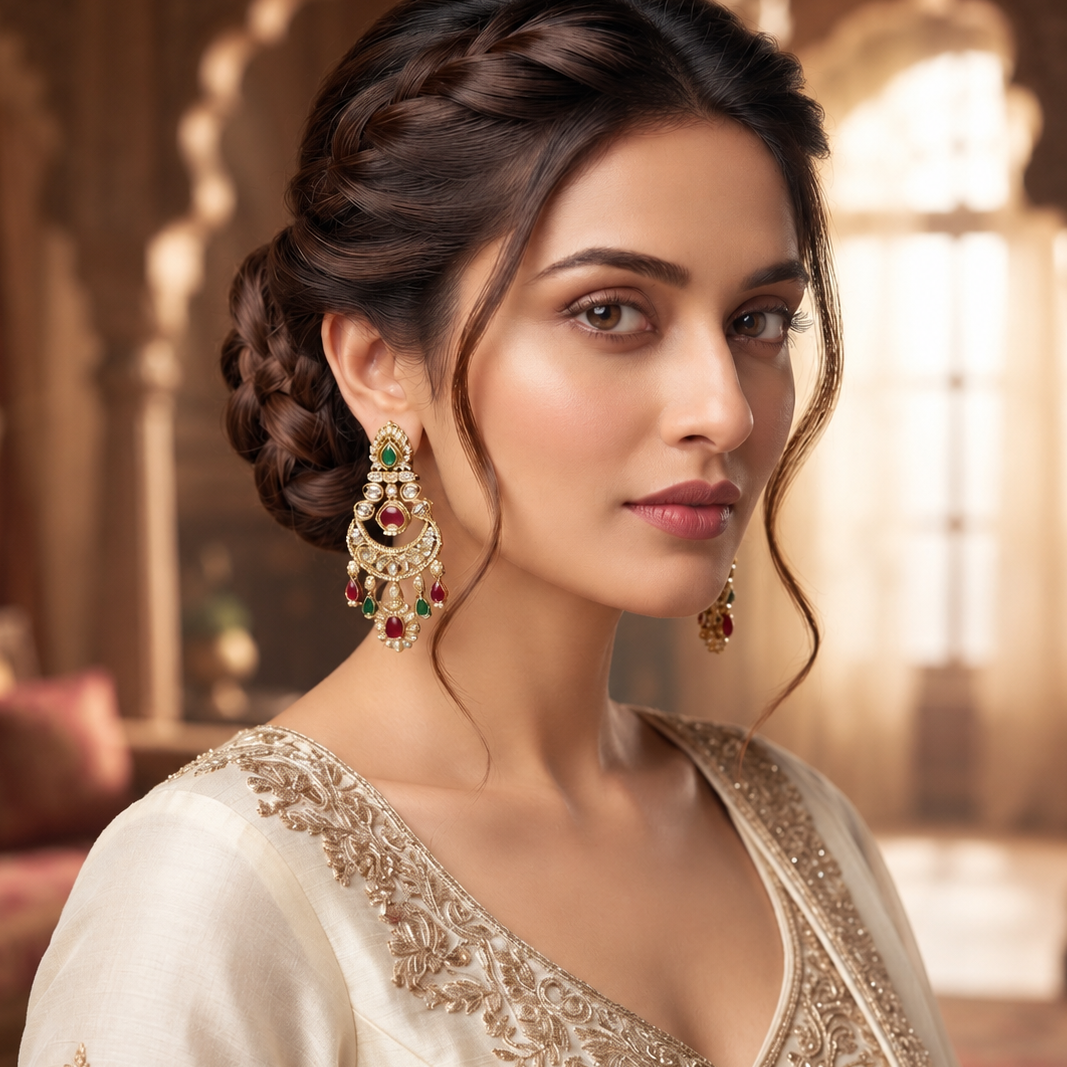 Elegant Kundan Earrings ✨