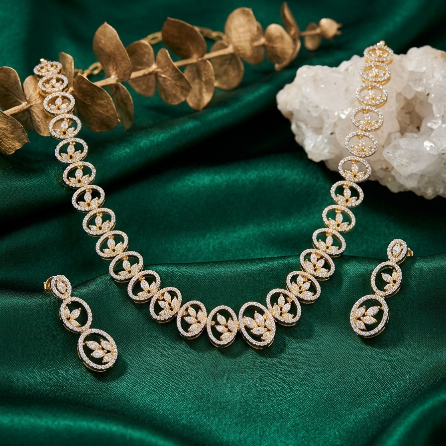 Elagent Cubic zirconia jewellery set