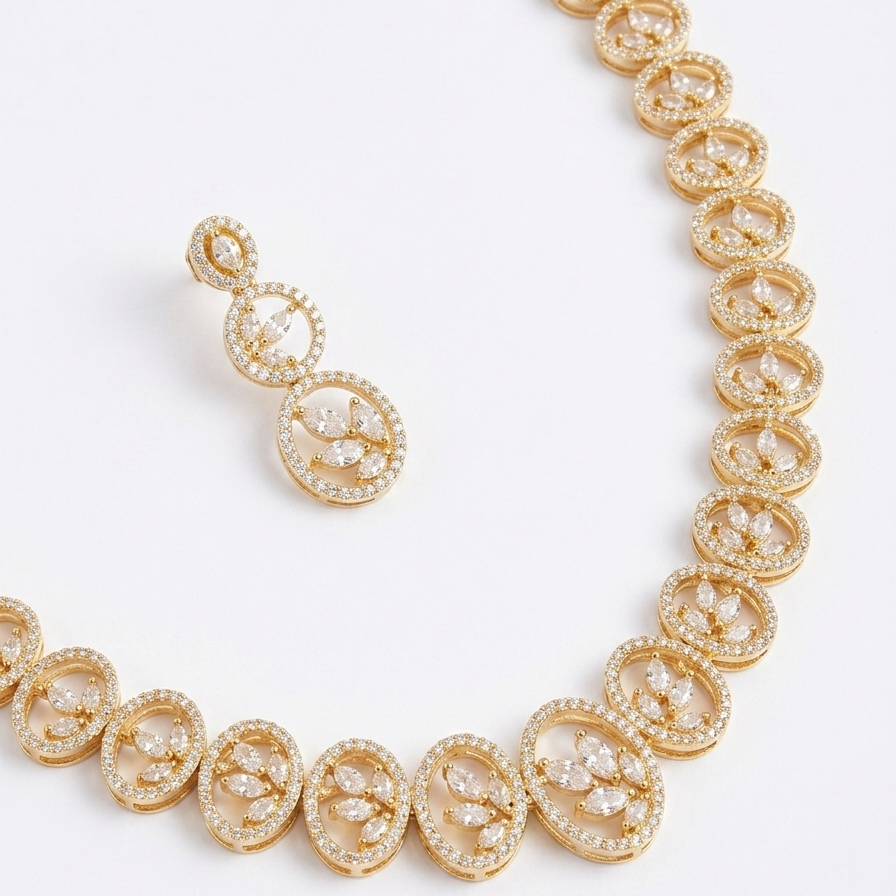 Elagent Cubic zirconia jewellery set