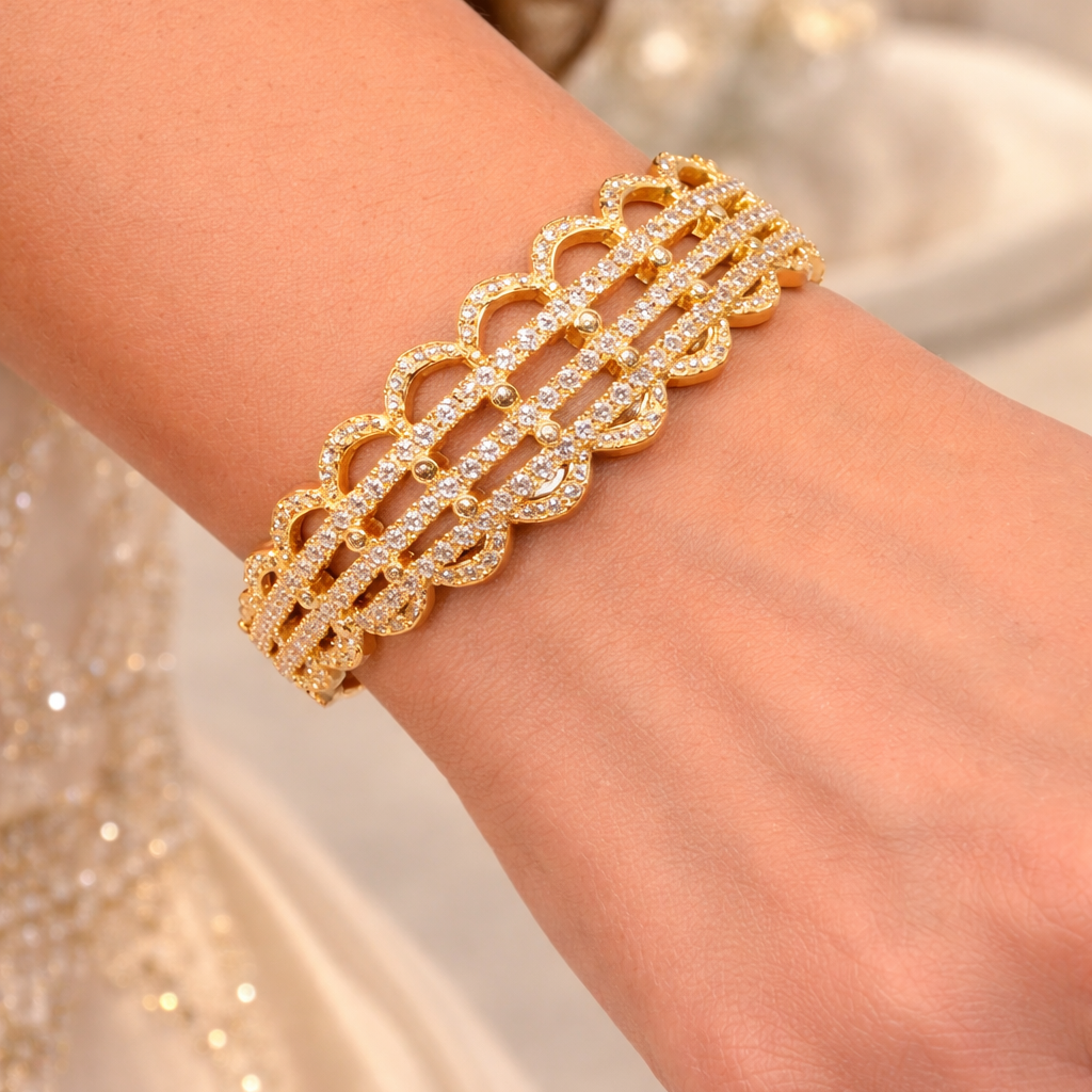 Regal lattice multi layered bracelet