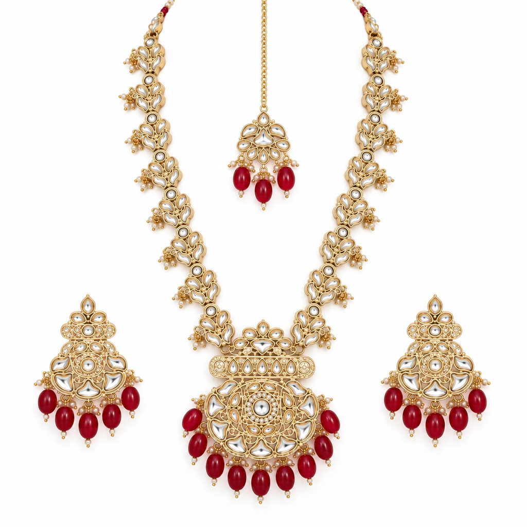 Elegant Kundan Necklace Set ✨