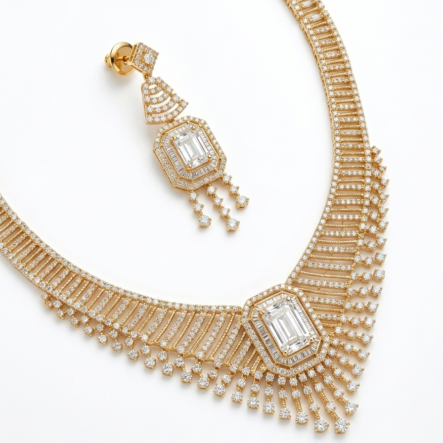Cubic Zirconia jewellery set