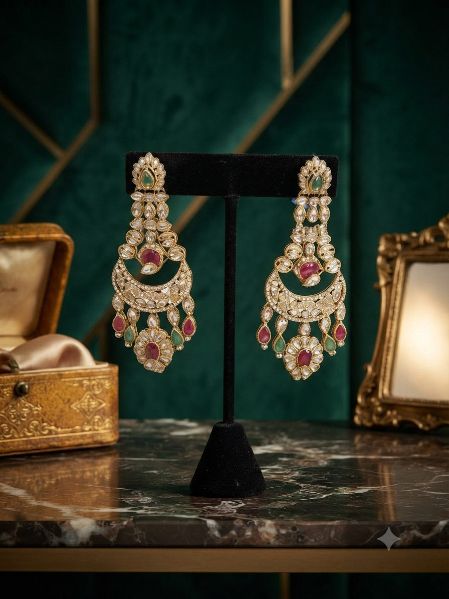 Elegant Kundan Earrings ✨