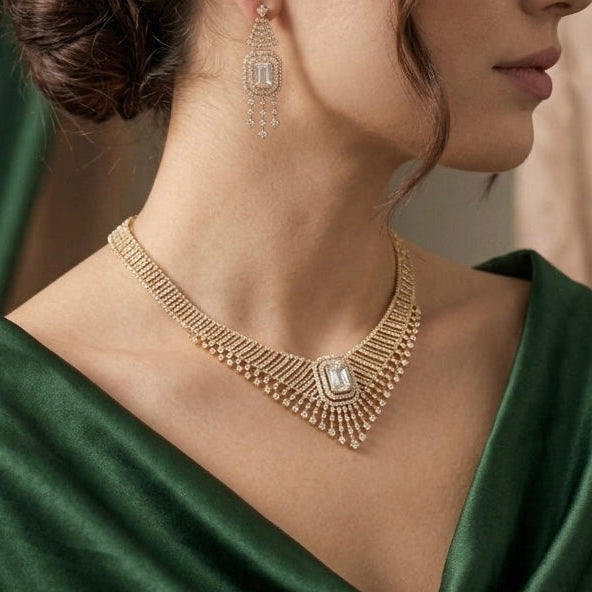 Cubic Zirconia jewellery set