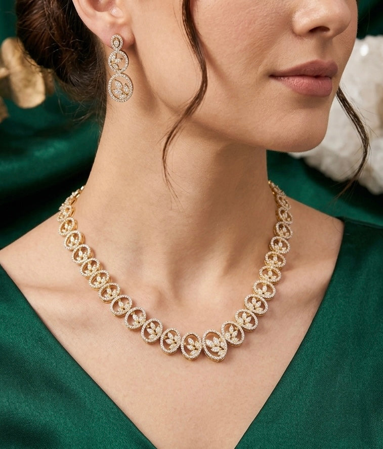 Elagent Cubic zirconia jewellery set