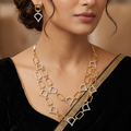 Luxury double layered geometric jewellery set