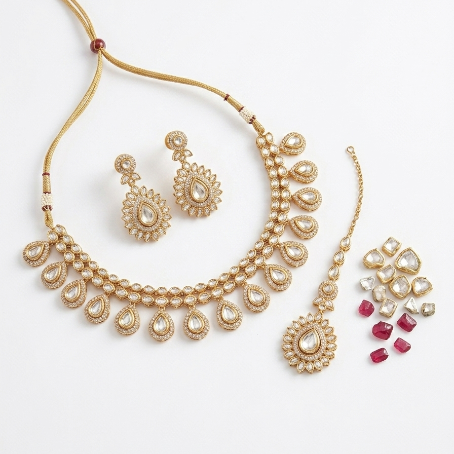 Moissanite elegance jewellery set