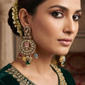 Antique Polki & Multicolored Stone Drop Earrings