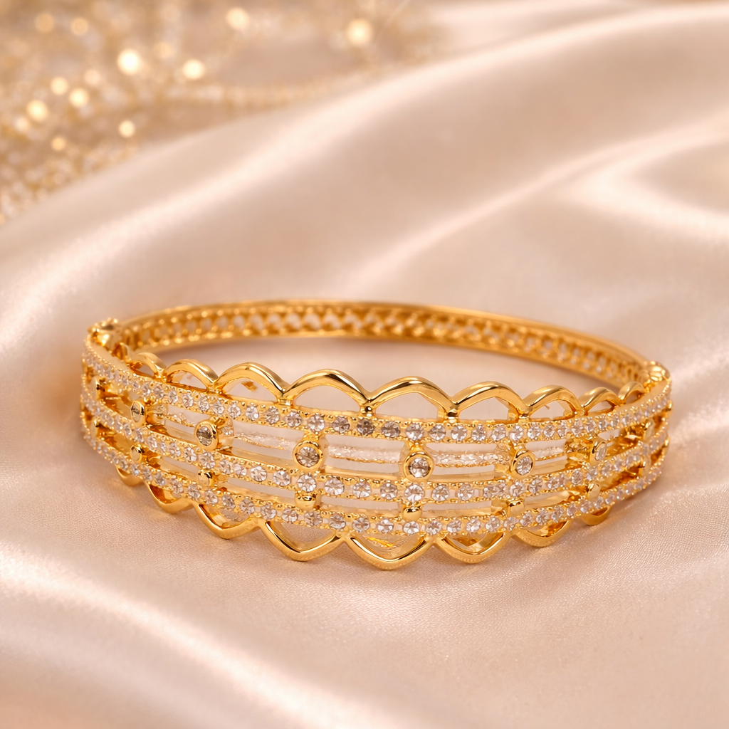 Regal lattice multi layered bracelet