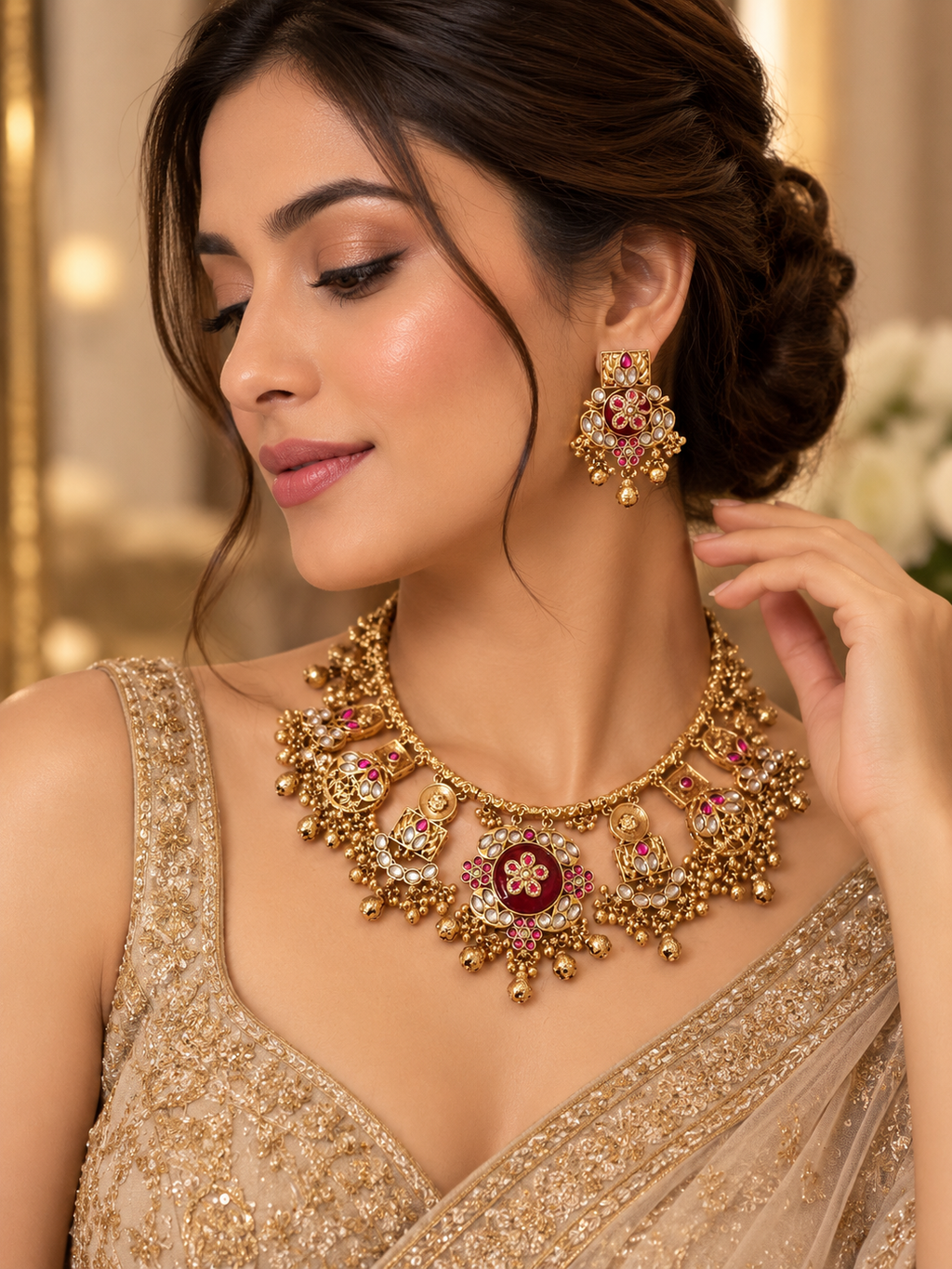 Royal Kundan & Meenakari Necklace set