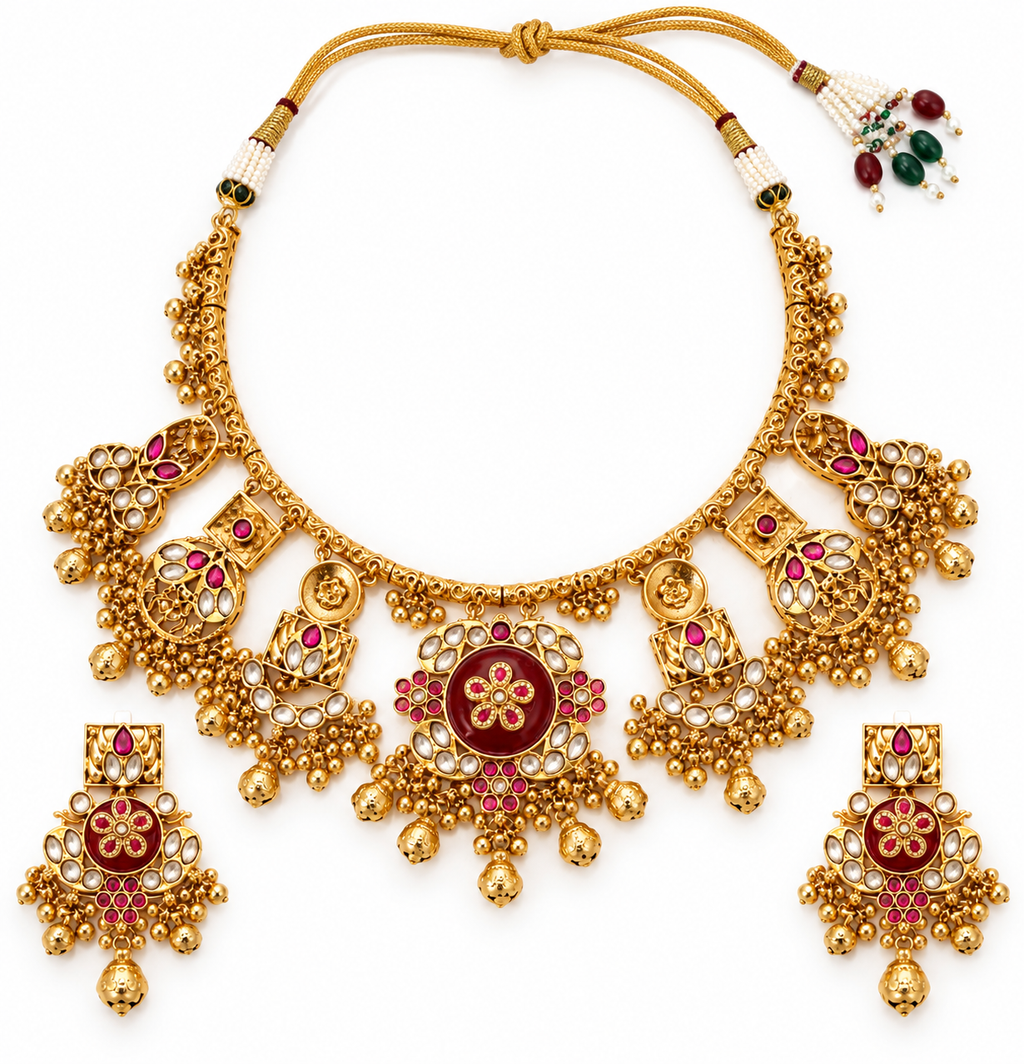 Royal Kundan & Meenakari Necklace set