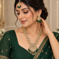 💚 Emerald Kundan Bridal Jewellery Set