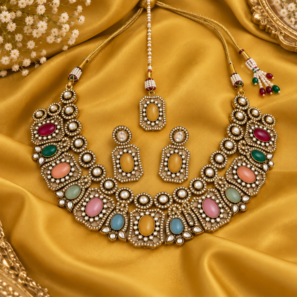 Multicolor Kundan Bridal Jewellery