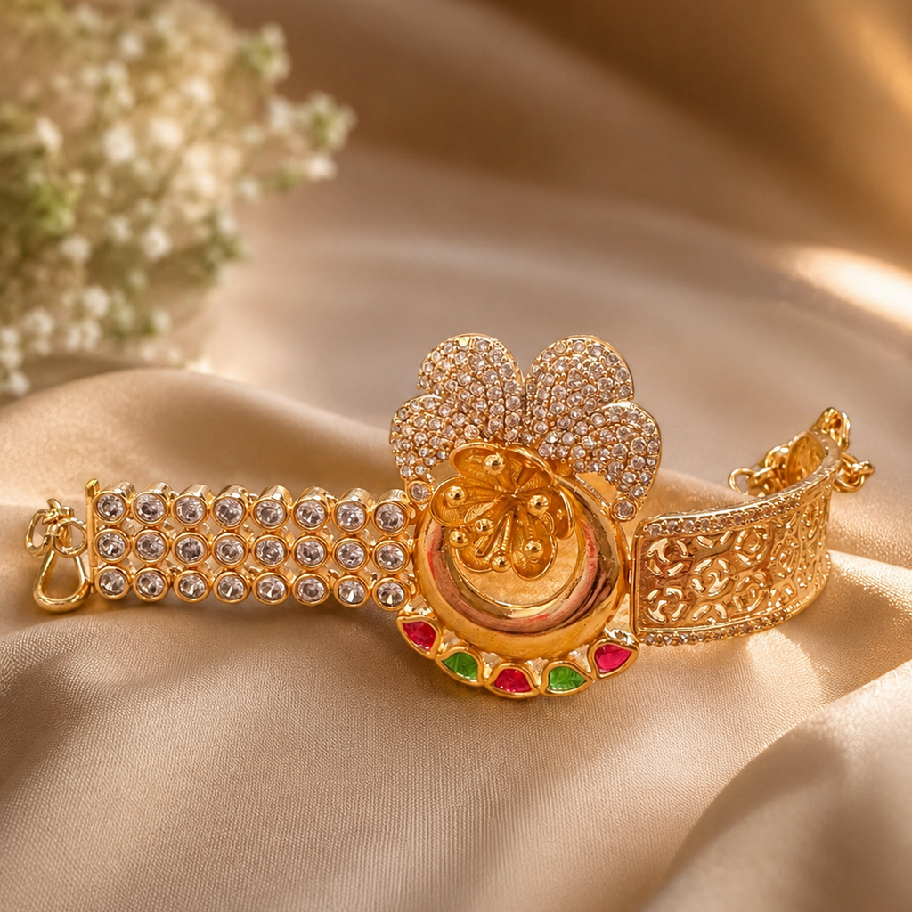 The Mayura flora statement bracelet