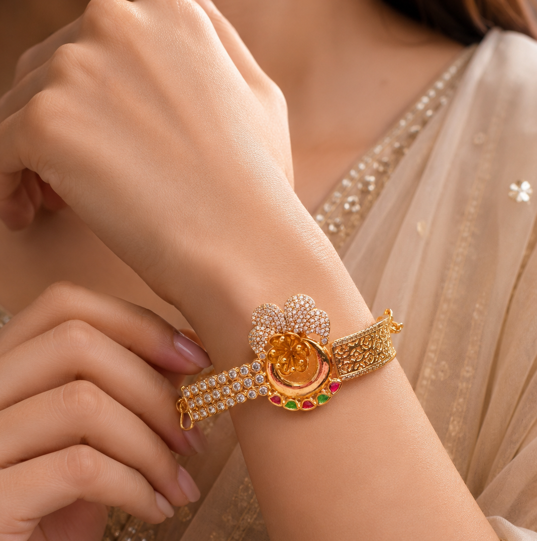 The Mayura flora statement bracelet