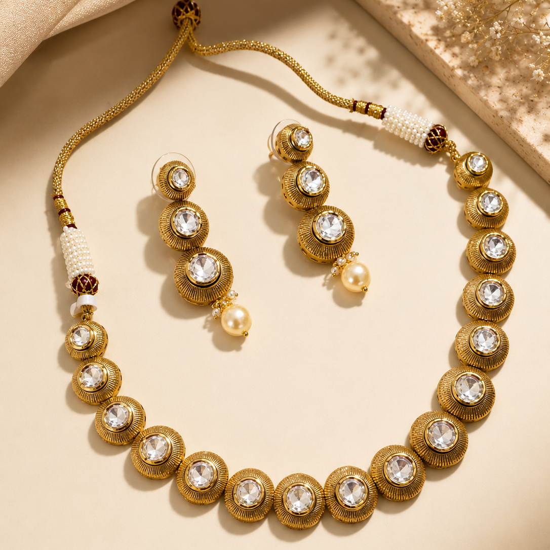 Radiant Kundan Statement Necklace Set