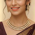 Royal Teardrop Layered Kundan Necklace Set