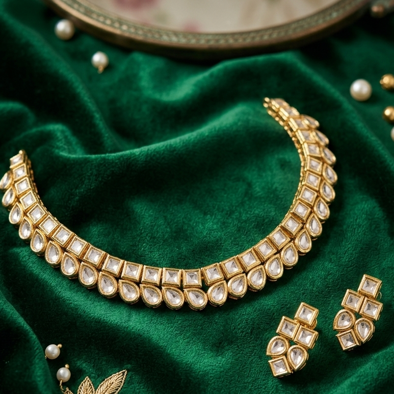 Timeless Elegance Kundan Necklace Set