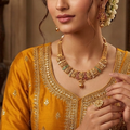 Antique gold tone necklace