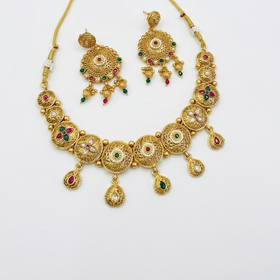 Elegant golden necklace
