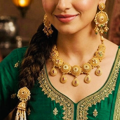Elegant golden necklace